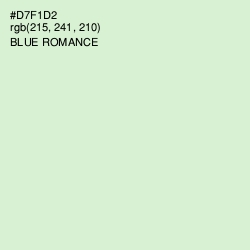#D7F1D2 - Blue Romance Color Image